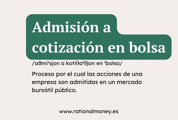 Admisión a cotización en bolsa