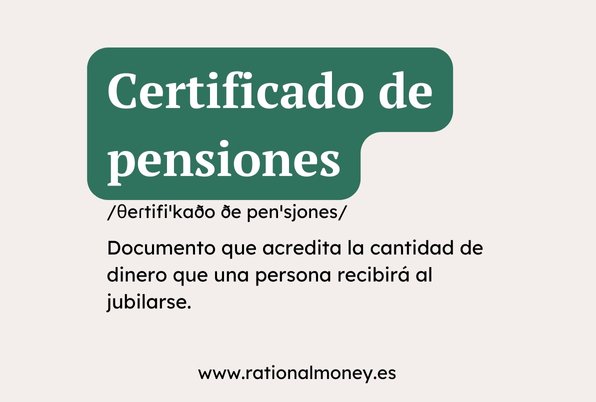 Certificado de pensiones